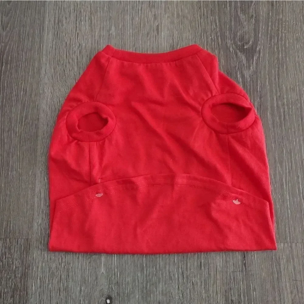 NEW Merry & Bright Dog Shirt Medium Merry Christmas Red